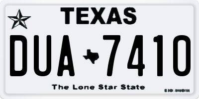 TX license plate DUA7410