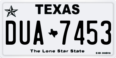 TX license plate DUA7453