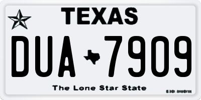 TX license plate DUA7909