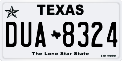 TX license plate DUA8324