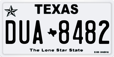 TX license plate DUA8482