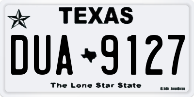 TX license plate DUA9127