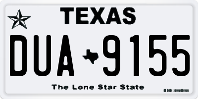 TX license plate DUA9155