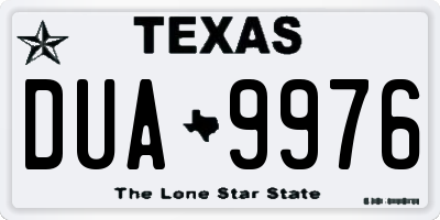 TX license plate DUA9976