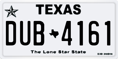 TX license plate DUB4161