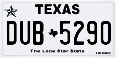 TX license plate DUB5290