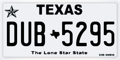 TX license plate DUB5295
