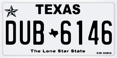 TX license plate DUB6146