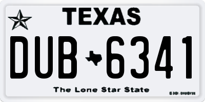 TX license plate DUB6341