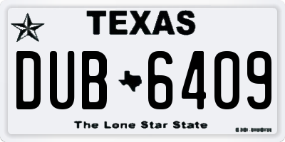TX license plate DUB6409