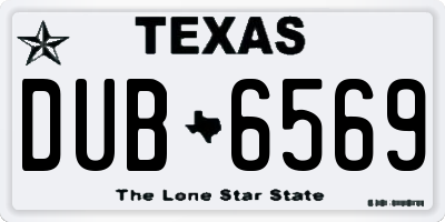 TX license plate DUB6569