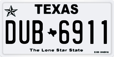 TX license plate DUB6911