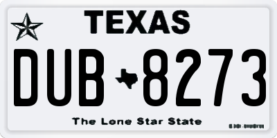 TX license plate DUB8273