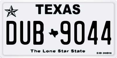 TX license plate DUB9044