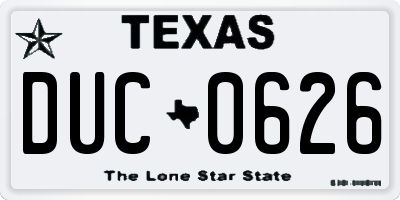TX license plate DUC0626