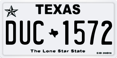 TX license plate DUC1572