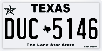 TX license plate DUC5146