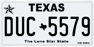 TX license plate DUC5579