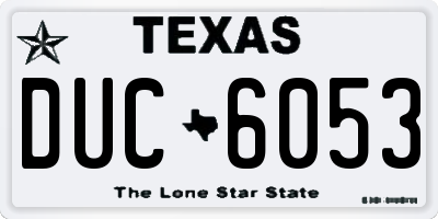 TX license plate DUC6053