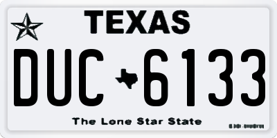 TX license plate DUC6133