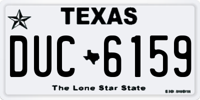 TX license plate DUC6159