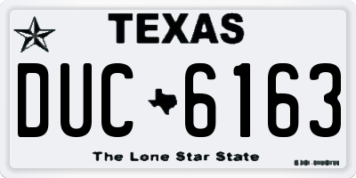 TX license plate DUC6163