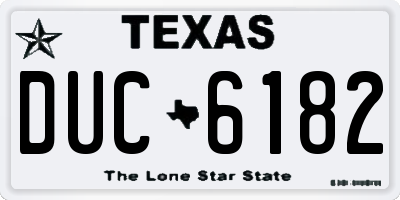 TX license plate DUC6182