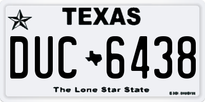 TX license plate DUC6438