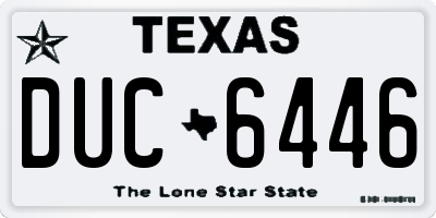 TX license plate DUC6446
