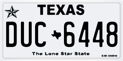 TX license plate DUC6448