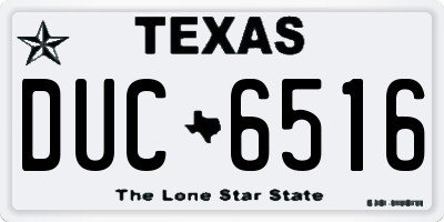 TX license plate DUC6516