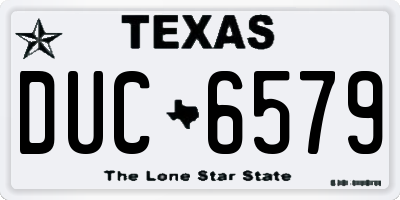 TX license plate DUC6579
