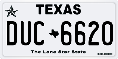 TX license plate DUC6620