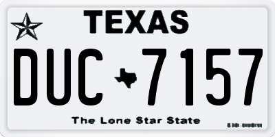 TX license plate DUC7157