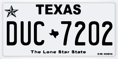 TX license plate DUC7202