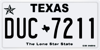 TX license plate DUC7211