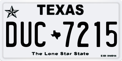 TX license plate DUC7215