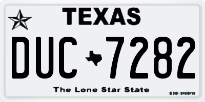 TX license plate DUC7282