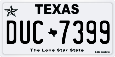 TX license plate DUC7399