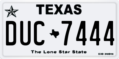 TX license plate DUC7444