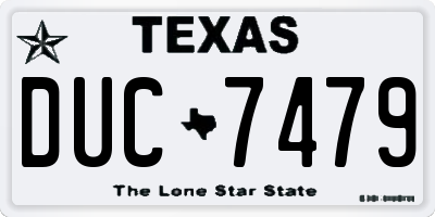 TX license plate DUC7479