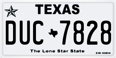 TX license plate DUC7828