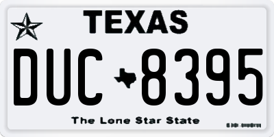 TX license plate DUC8395