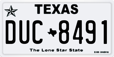 TX license plate DUC8491