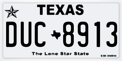 TX license plate DUC8913