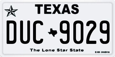 TX license plate DUC9029