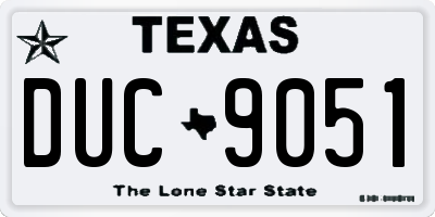 TX license plate DUC9051