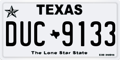 TX license plate DUC9133