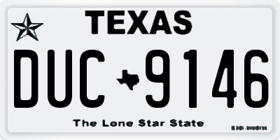 TX license plate DUC9146