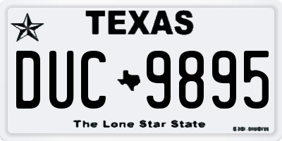 TX license plate DUC9895